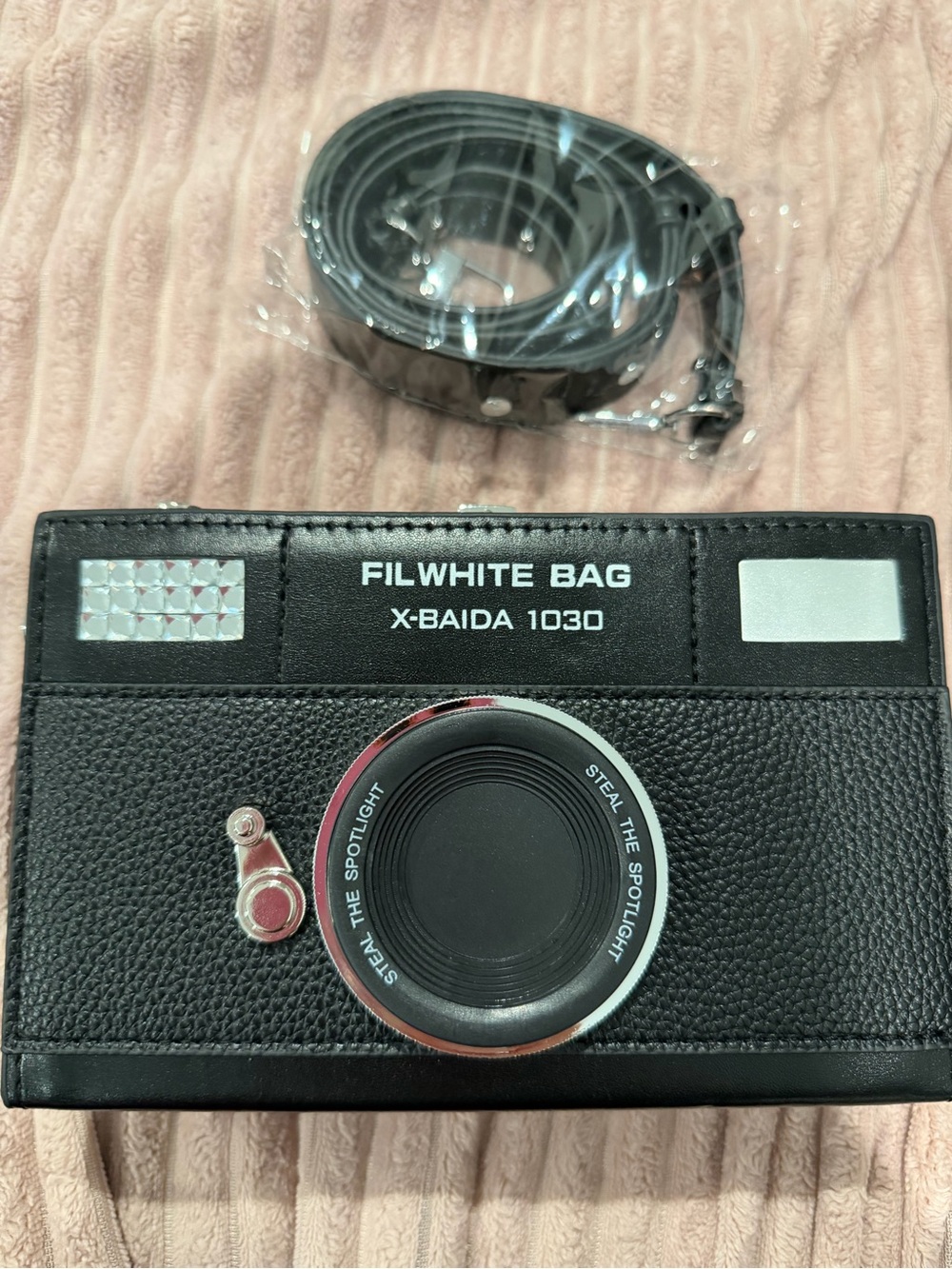 Kohl's Black Camera-Shaped Crossbody Bag